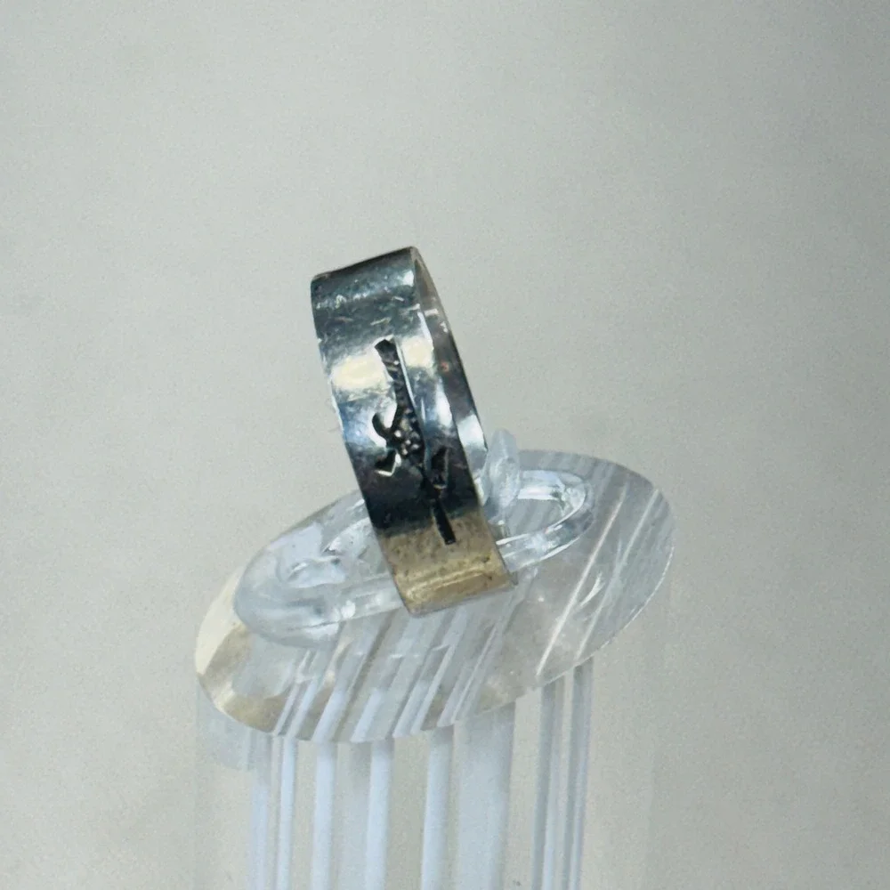 Sterling Silver Roadrunner Etched Band Ring Size 6.5 Southwest